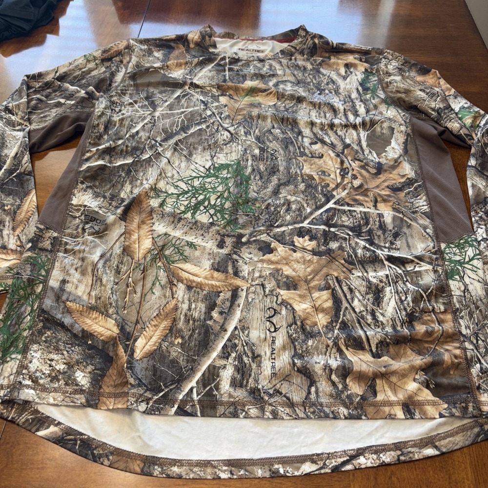 Realtree Camo Scent Control Edge Long Sleeve Shirt Base Clothing Men's XL 46-48 - Picture 4 of 5